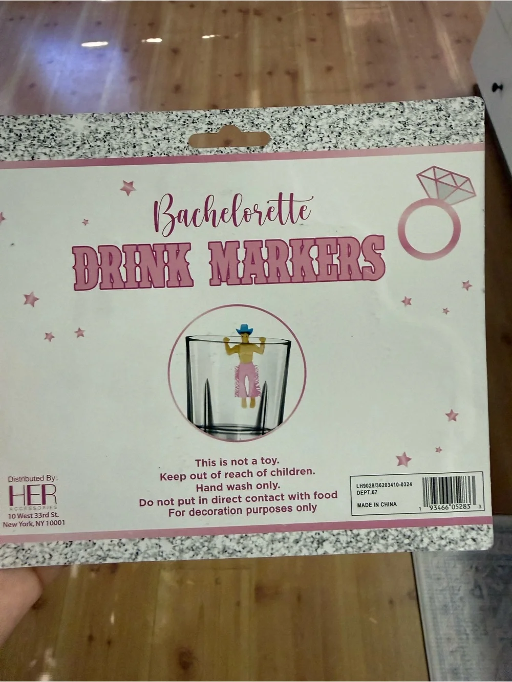 New Bachelorette Party Decorations Men in Chaps Drink Markers